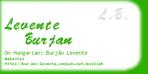 levente burjan business card